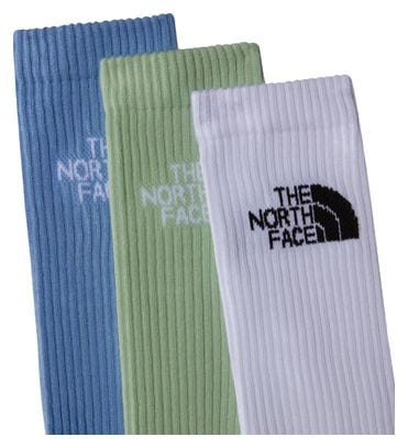 3 Paires de Chaussettes The North Face Multi Sport Blanc/Vert/Bleu