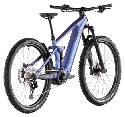 VTT Électrique Tout-Suspendu Cube Stereo Hybrid One44 EXC 800 12V 800 Wh Bosch 120 Nm 29'' Bleu Iris Violet 2026