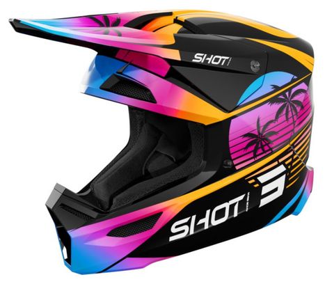 Shot Furious Miami Full-Face Helmet in Glossy Orange 