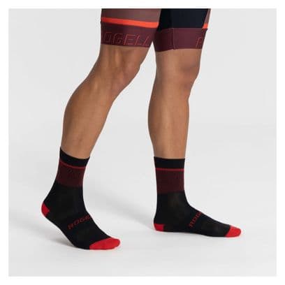 Chaussettes Velo Rogelli Hero II - Homme - Rouge/Bourgogne/Noir