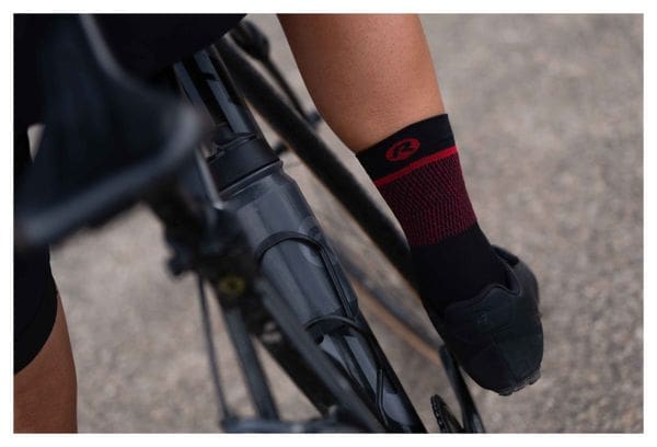 Chaussettes Velo Rogelli Hero II - Homme - Rouge/Bourgogne/Noir