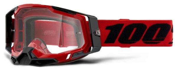 Gafa Racecraft 2 100% Roja - Lente Transparente