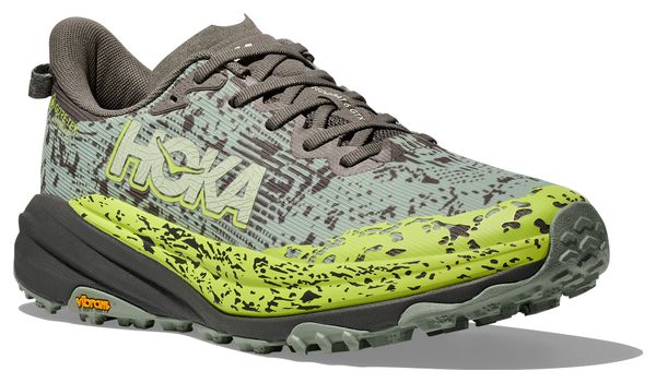 Hoka Speedgoat 6 GTX Trail Shoes Grey/Green Men's