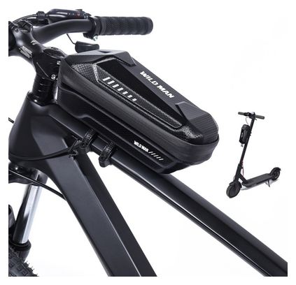 Borsa nera impermeabile da telaio bici da 1 L WILD MAN