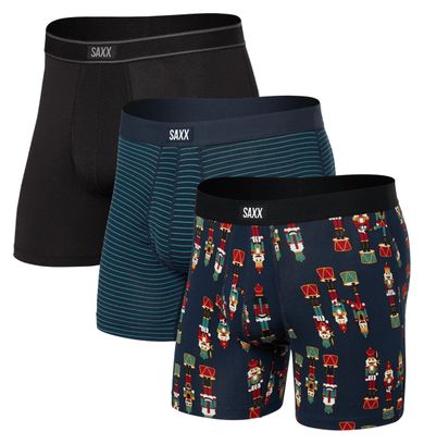 Saxx Daytripper Fly Black/Blue Boxer Set di 3