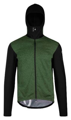 Assos Trail Spring Fall Hooded Jacket Black / Green