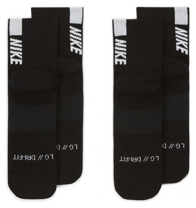 Socken (x2) Nike Multiplier Schwarz Unisex