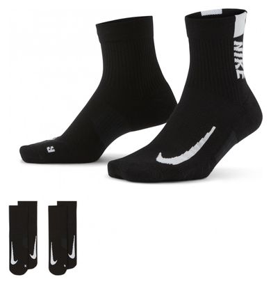 Socks (x2) Nike Multiplier Black Unisex