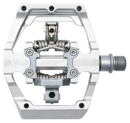 HT Klickpedale X2 Silber
