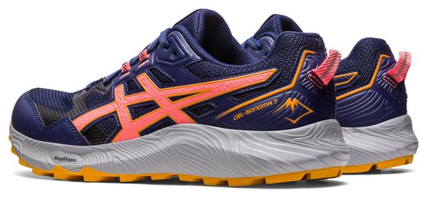 Asics Gel Sonoma 7 Trailrunning-Schuhe Blau Rosa Damen