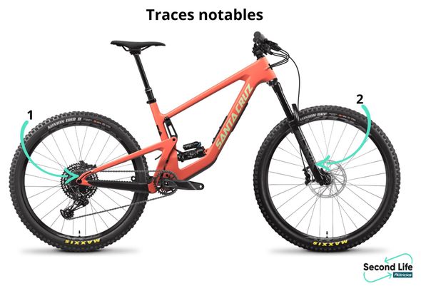 Produit Reconditionné - VTT Tout-Suspendu Santa Cruz Bronson Carbone C Sram NX Eagle 12V 29''/27.5'' (MX) Orange Saumon