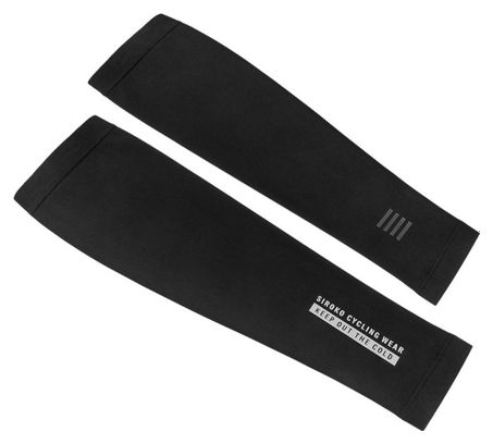 Manchettes de vélo Cyclisme Homme et Femme Manchettes thermiques ColdBlock Noir