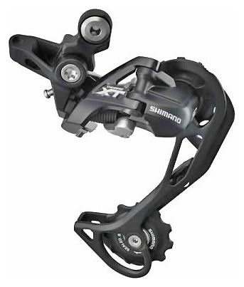 SHIMANO Dérailleur AR XT M781 SGS 10 vitesses chape longue Noir