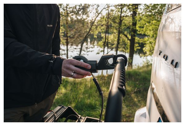 Portabicicletas Thule VeloSpace 3 9032100 para barra de remolque - 2 bicicletas (compatible con bicicletas eléctricas) Negro