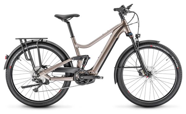 Moustache All-Suspended Electric Mountain Bike Saturday 27 Xroad FS 3 Smart System Shimano Deore 11V 500 Wh 27.5'' Beige 2023