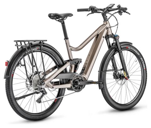 Moustache All-Suspended Electric Mountain Bike Saturday 27 Xroad FS 3 Smart System Shimano Deore 11V 500 Wh 27.5'' Beige 2023