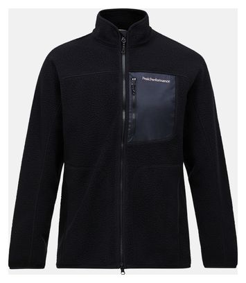Peak Performance Naturerush Fleecejacke mit Reißverschluss, schwarz, für Herren