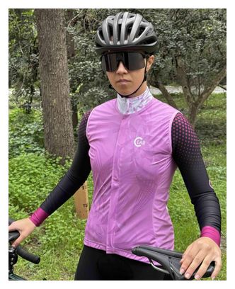 Gilet de Cyclisme Femme Imperméable Coupe-Vent ALPS Rose