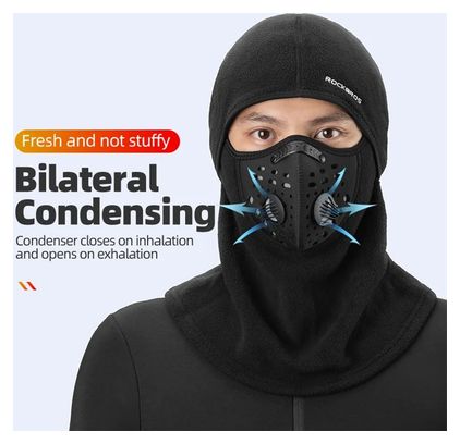 Cagoule de et d'Hiver Chaude Respirante noir