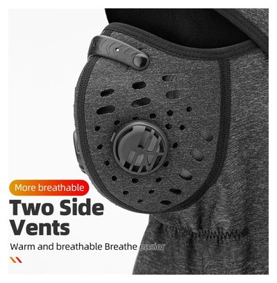 Cagoule de et d'Hiver Chaude Respirante noir