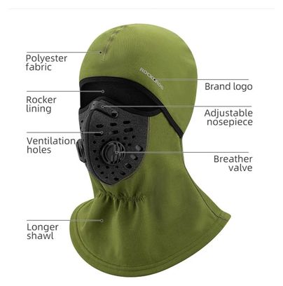 Cagoule de et d'Hiver Chaude Respirante noir