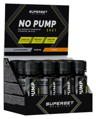No Pump Shot (12x60ml) - Superset Nutrition - Orange - Preworkout