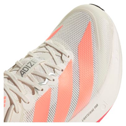 Chaussures Running adidas Adizero Boston 13 Blanc/Orange Homme
