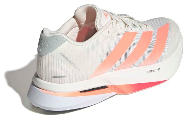 Chaussures Running adidas Adizero Boston 13 Blanc/Orange Homme