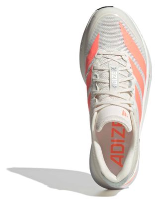Chaussures Running adidas Adizero Boston 13 Blanc/Orange Homme