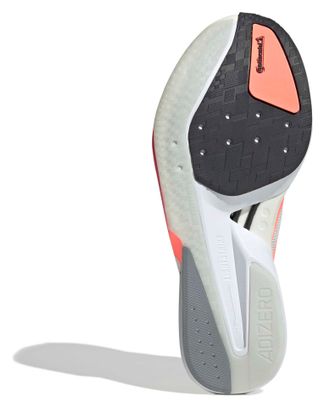 Chaussures Running adidas Adizero Boston 13 Blanc/Orange Homme