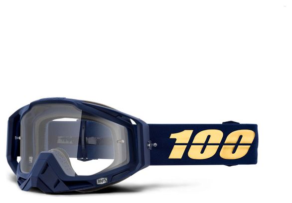 Masque 100% Racecraft Bakken Bleu / Ecran Transparent