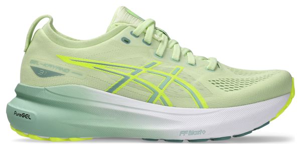 Chaussures Running Asics Gel Kayano 31 Vert Jaune Femme Alltricks