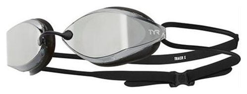 TYR Tracer X racing swimming goggles silver