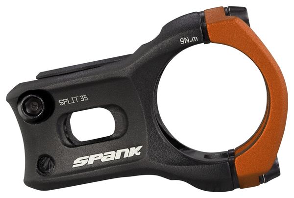 Potence Spank Split 35 mm 0° Noir / Orange