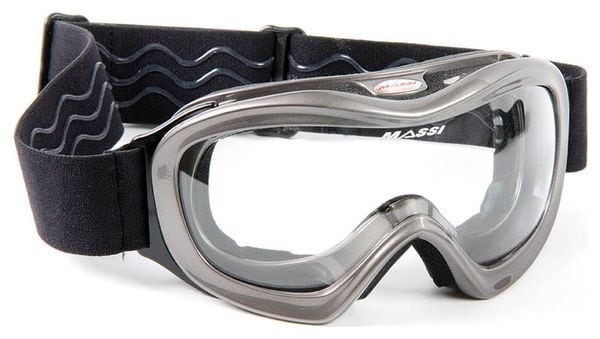 Massi O'Show Series Mask | Silver | Clear Lenses