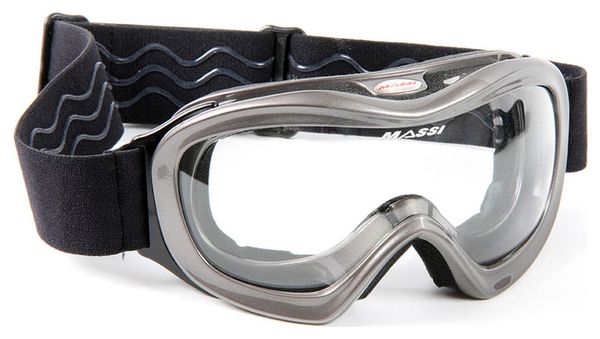 Massi O&#39;Show Serie Maske | Silber | Klare Linsen
