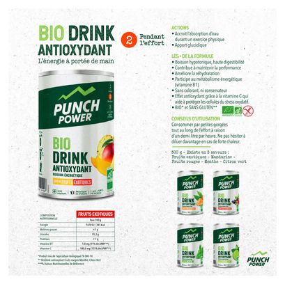 Boisson Biodrink Punch Power antioxydant fruits rouges – 500g