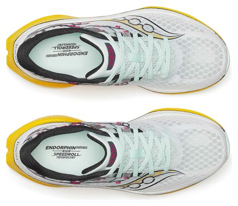 Chaussures Running Saucony Endorphin Speed 5 Tokyo Blanc/Jaune Femme