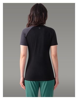 Maglia a maniche corte da donna AYAQ Biafo Merinos Nero