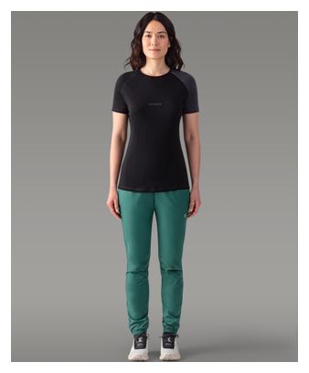 Maglia a maniche corte da donna AYAQ Biafo Merinos Nero
