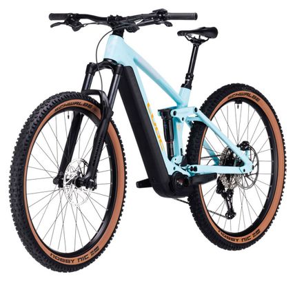 Cube Stereo Hybrid 140 HPC Race 750 Electric Volledig geveerde MTB Shimano Deore XT 12S 750 Wh 29'' Dazzle Blue 2024