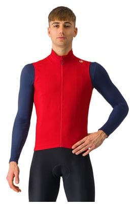 Gilet Coupe-Vent Castelli Espresso Rouge