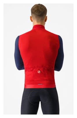 Gilet Coupe-Vent Castelli Espresso Rouge