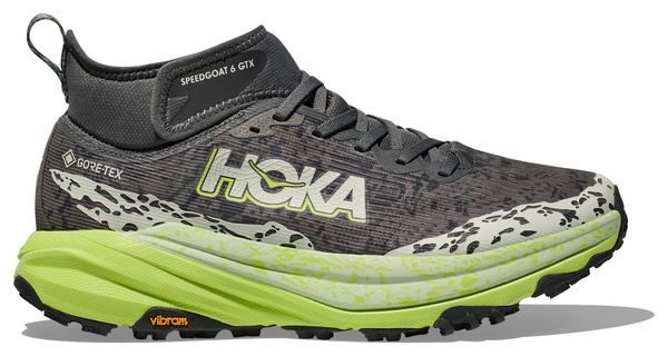 Hoka Speedgoat 6 Mid GTX Grijs/Groen Heren Trailschoenen