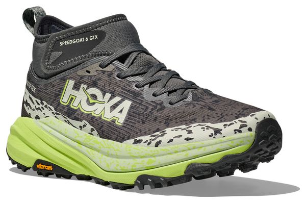 Hoka Speedgoat 6 Mid GTX Grijs/Groen Heren Trailschoenen