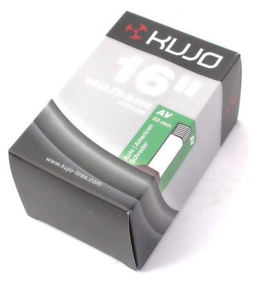 Fahrradschlauch KUJO 16 x 1,75–2,125 Zoll AV