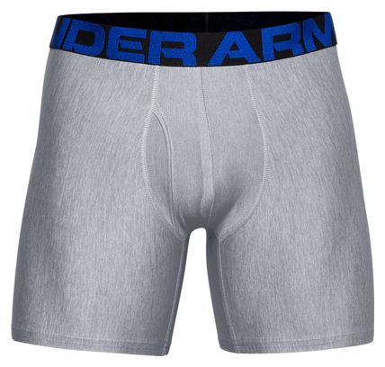 Boxer Under Armour Tech 15cm (lot de 2) Bleu Gris Homme