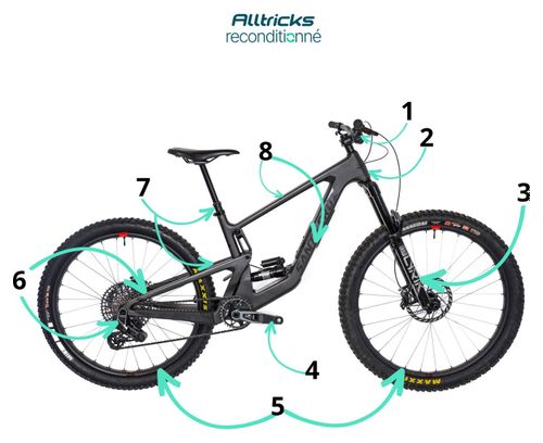 VTT Tout-Suspendu Santa Cruz Bronson 4.1 CC Sram X0 Eagle AXS 12V 29''/27.5'' (MX) Matte Dark Matter - Produit Reconditionné