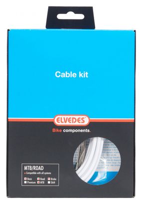 Kit de Frenado Completo / Cables y Carcasa / Basic Elvedes Blanco