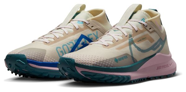 Nike React Pegasus Trail 4 GTX Women's Running Shoes Pink Beige
